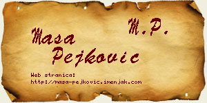 Maša Pejković vizit kartica